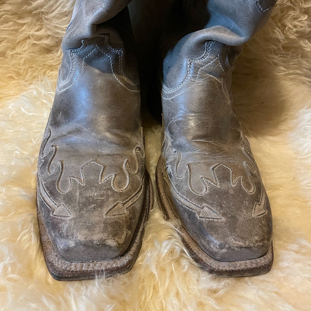 Twisted X Women's Heeled Boots - Distressed Gray - Picture 3 of 4